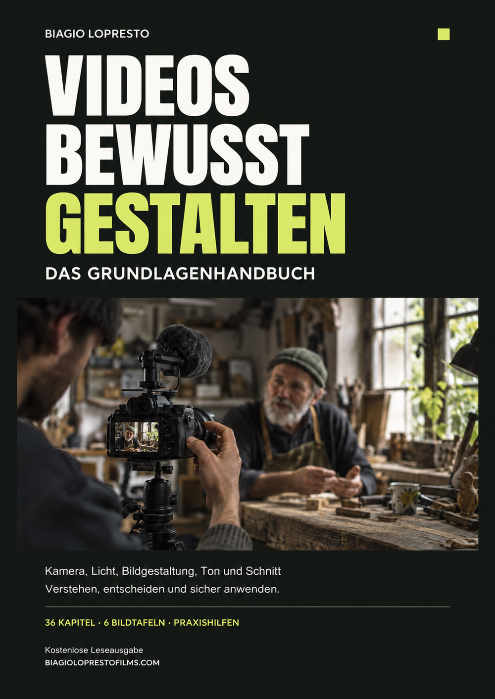 Cover des Handbuchs Videos bewusst gestalten von Biagio Lopresto